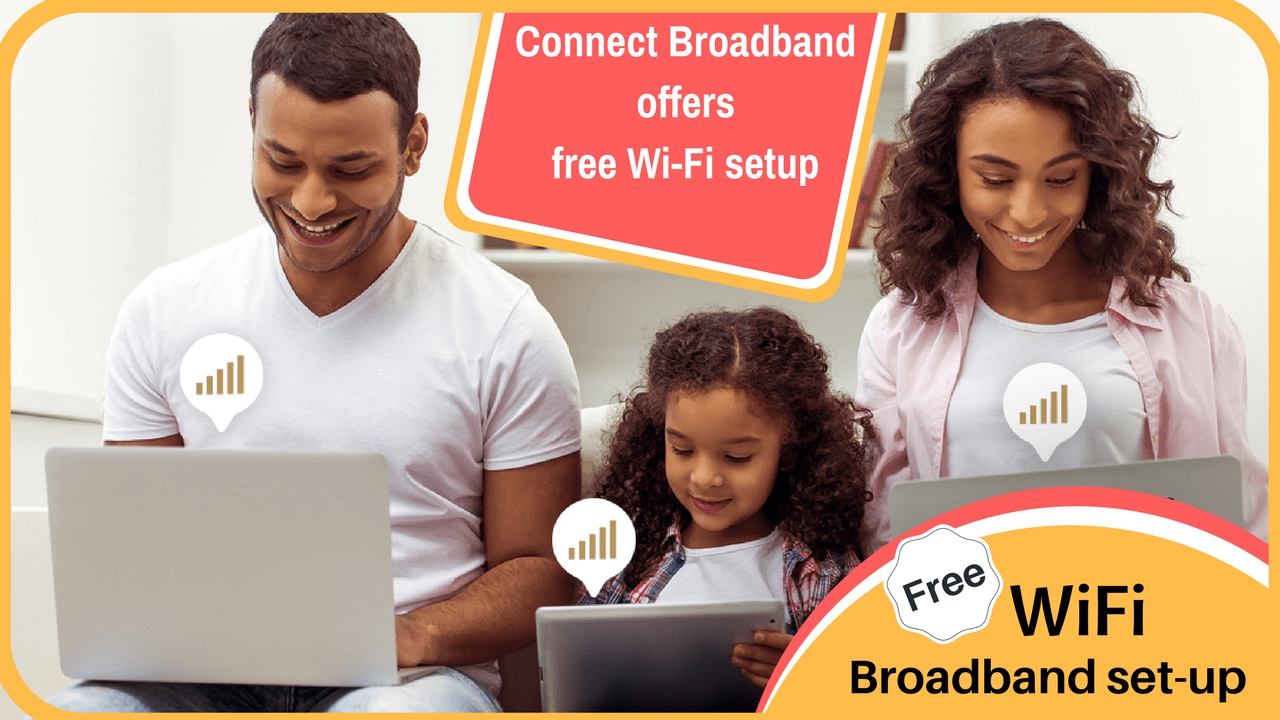 Free WiFi installation from CONNECT Bradband services