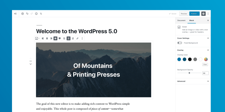 WordPress 5.0 is close to its final release