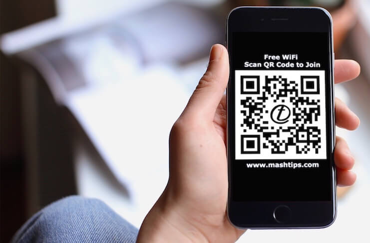 How to share the WiFi network password using QR